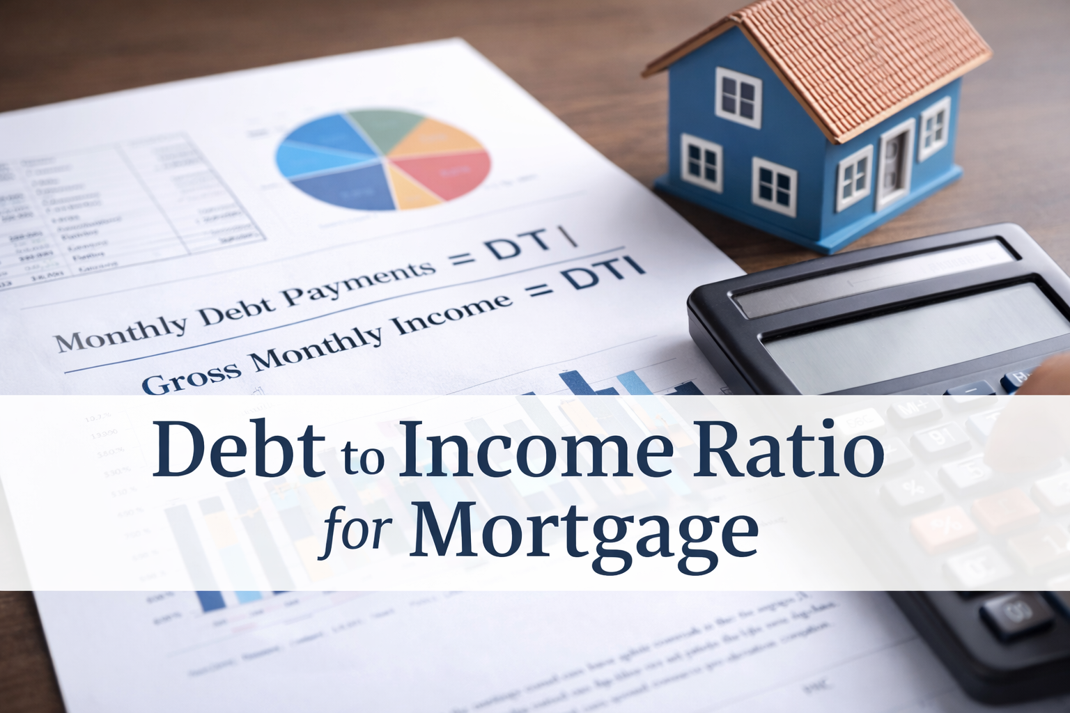 debt to income ratio for mortgage calculation example with calculator and home